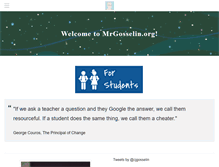 Tablet Screenshot of mrgosselin.org